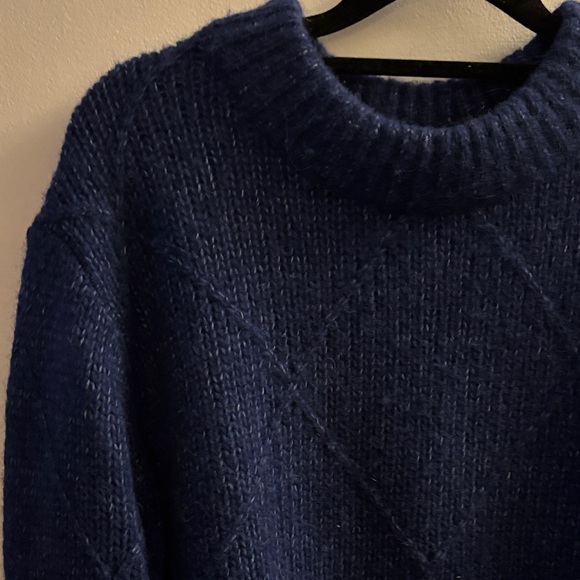 Navy Blue Women's Sweater - Picture 2 of 5
